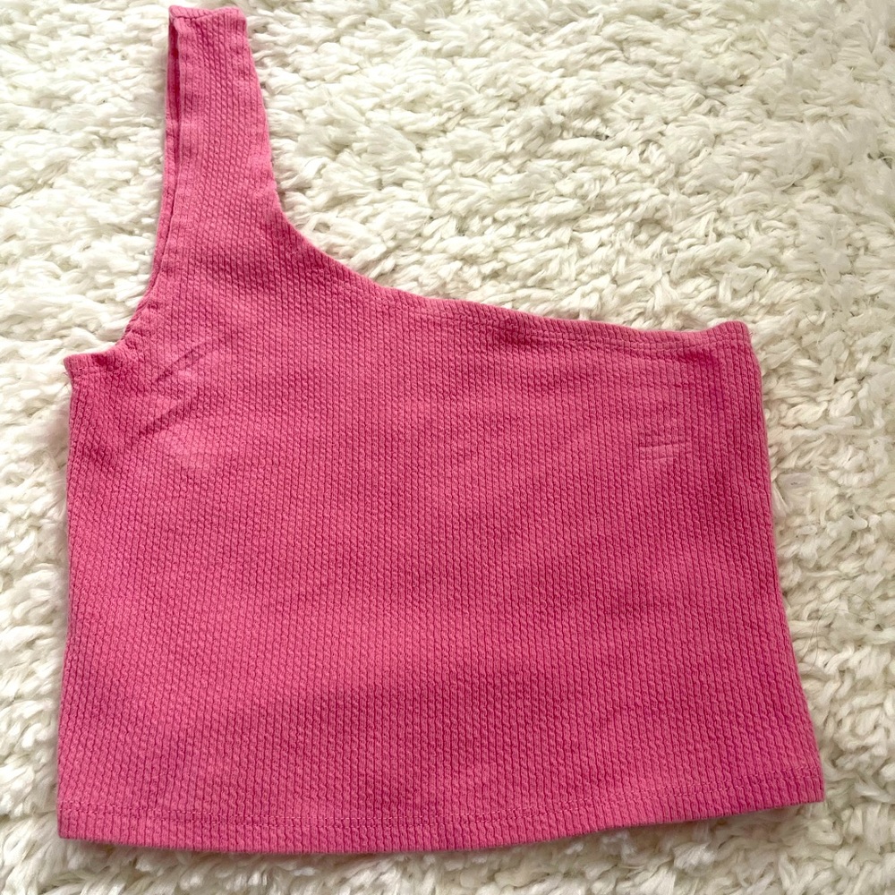 Pink one shoulder top
